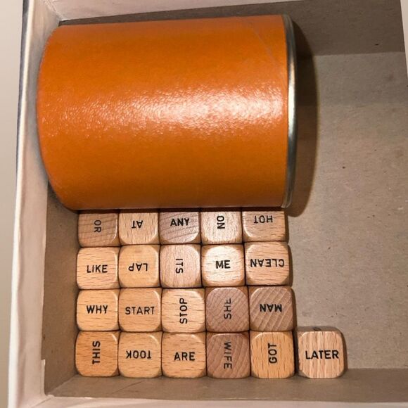 Vintage 1971 Scrabble Brand Sentence Cube Game Dice Selchow Righter Family - Picture 2 of 8